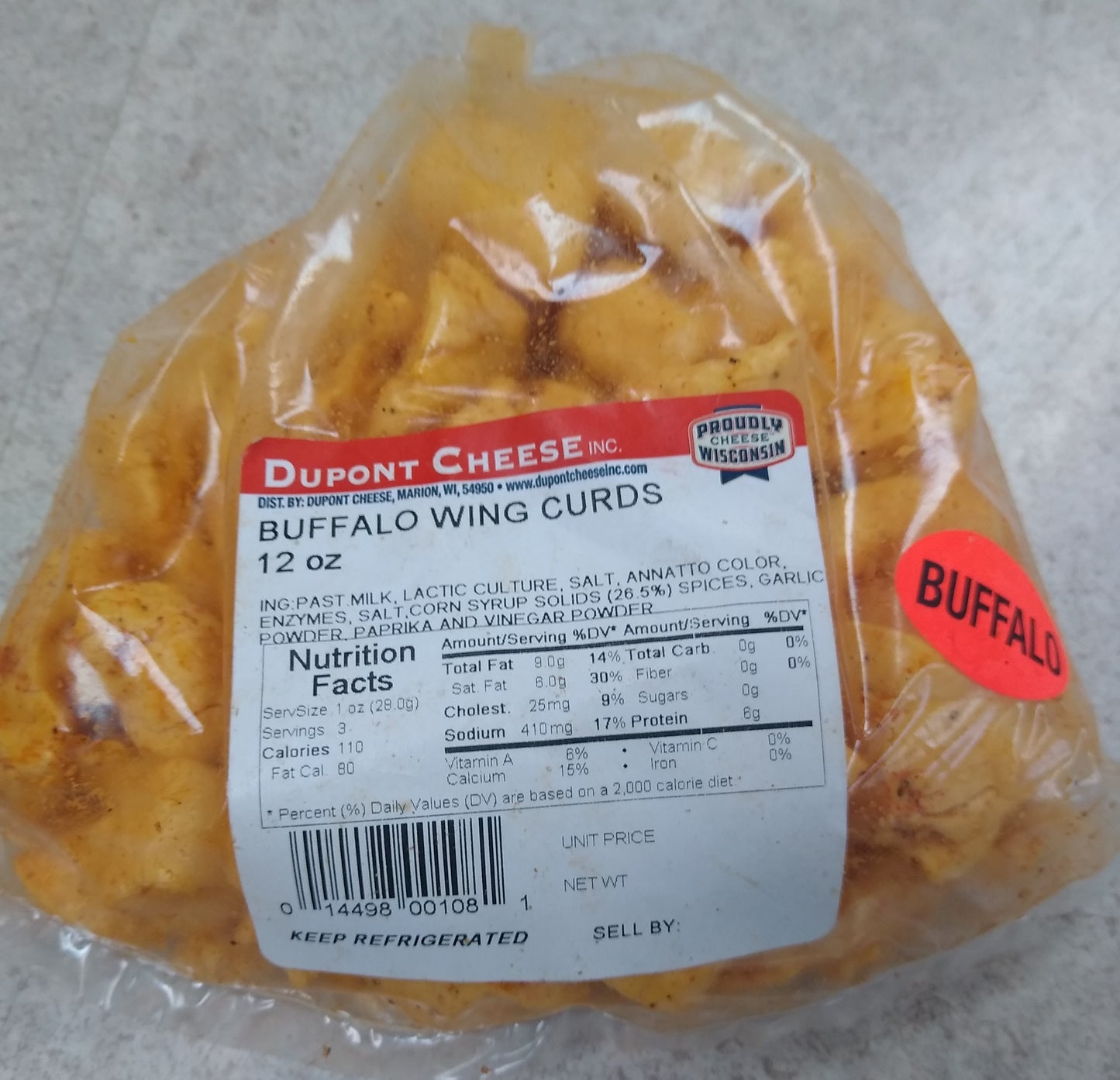 Buffalo Flavored Cheese Curds