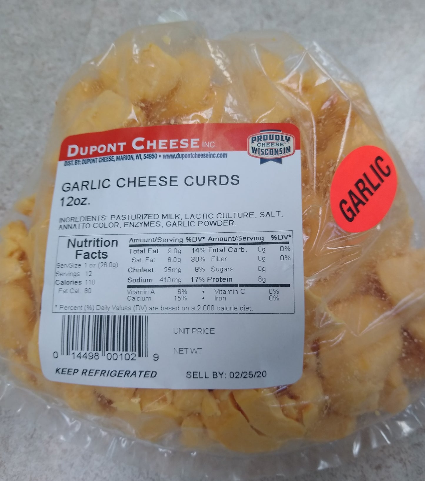 Garlic Flavored Cheese Curds